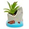 JAWS Shark 4 Inch Ceramic Mini Planter With Artificial Succulent